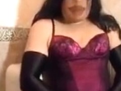 crossdresser in pantyhose encasement