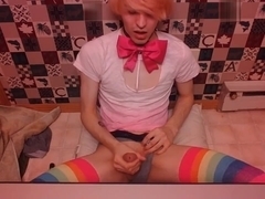 CD Femboy Solo Play in Bathroom when no one is Home!