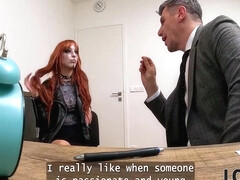 Fucking My Horny Goth Client In The Bank