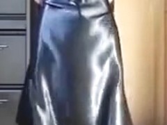 Black Satin Dress 01