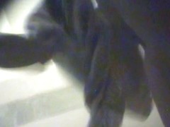 Girl in change room cam shakes boobs as toweling body