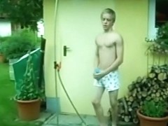 German Boy Singing In Shower