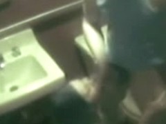 Voyeur - Caught fucking in toilet by security cam