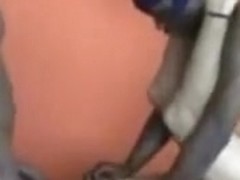 Two black cocks drill a tight white asshole