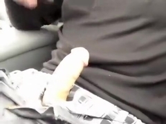 Jerking off in my car whilst talking and playing with my cum