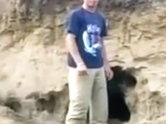 Naked in a grassy field