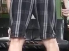 Leathering in levis shorts