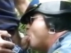 Hairy Man and Police Officer