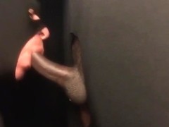 Uncut BBC shoot a big load at glory hole