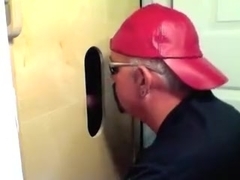 Gloryhole Large Strapon Returns to Cum