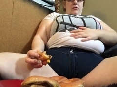 Luthor Burger Stuffing - BBW Feedee Amber Crystal