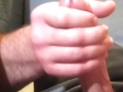 jerking off and cumming on myself