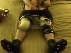 football gear on the edge