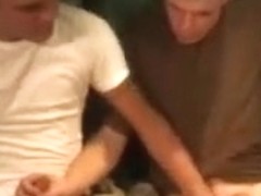 Hot group cock exhibition in a train