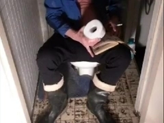 nlboots - fav czech boots and black long johns, toilet