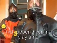 2 rubber diver in act