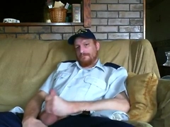 Redhead Israeli Cop Beats Off After Work