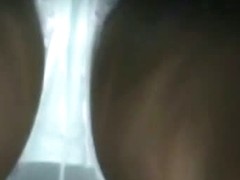 Fancy white panties caught in an upskirt spy cam shot