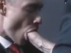 Men in suits suck cock