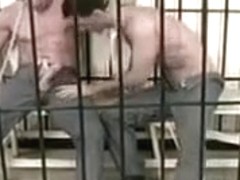 Horny dudes suck cock and fuck tight ass in jail