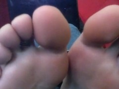 Sweaty barefeet in your face. Hope your tounge is out
