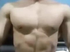 Korean bodybuilder jerking off 2