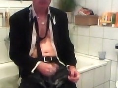 Cum in Business suit