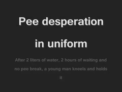 pee desperation in uniform