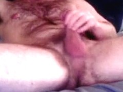 Hairy Str8 Guy on Cam Shows Feet, Ass & Cums