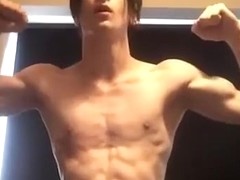 Lean Muscular Teenboy Shows off his Muscles