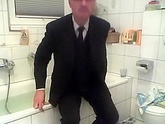 Cum in Business suit